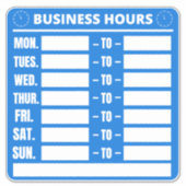 営業時間記号 シール (正面)