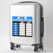 営業時間記号 シール (スーツケース)