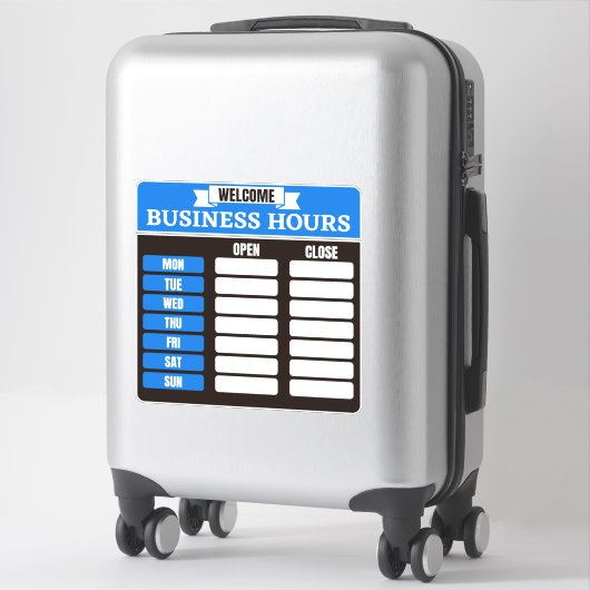 営業時間記号 シール (スーツケース)