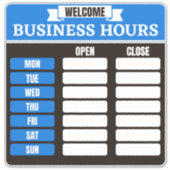 営業時間記号 シール (正面)