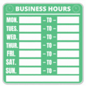 営業時間記号 シール (正面)