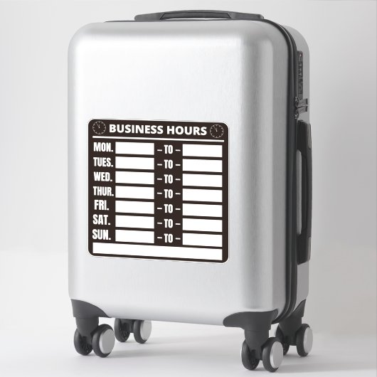 営業時間記号 シール (スーツケース)