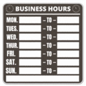 営業時間記号 シール (正面)