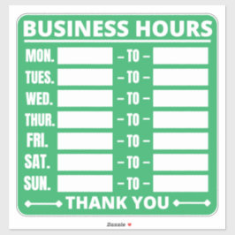 営業時間記号、営業時間シンボルや象徴 シール