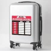 営業時間記号、営業時間シンボルや象徴 シール (スーツケース)