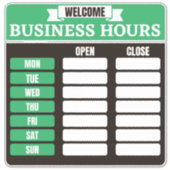 営業時間記号(Bの営業時間シンボルや象徴) シール (正面)