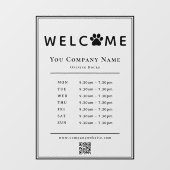 営業時間 ウィンドウサイン (シート)