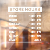 営業時間 ウィンドウサイン (シート2)