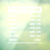 営業時間 ウィンドウサイン (シート3)