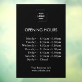 営業時間 | オーダーメイドの営業時間 黒  ウィンドウサイン (シート3)