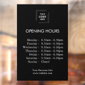 営業時間 | オーダーメイドの営業時間 黒  ウィンドウサイン (シート2)