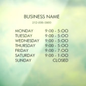 営業時間 オーダーメイド ウィンドウシール ウィンドウサイン (シート3)