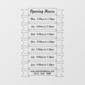 営業時間 バナーリボン ウィンドウサイン (シート)