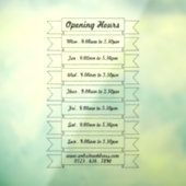 営業時間 バナーリボン ウィンドウサイン (シート3)