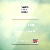 営業時間 |ビジネスロゴQRコード ウィンドウサイン (シート3)