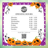 営業時間 | ビジネス ロゴ ハロウィン ウィンドウサイン (シート3)