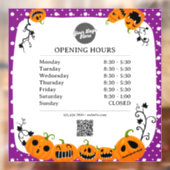 営業時間 | ビジネス ロゴ ハロウィン ウィンドウサイン (シート2)