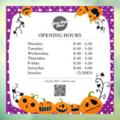 営業時間 | ビジネス ロゴ ハロウィン オープン ウィンドウサイン (シート3)