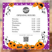 営業時間 | ビジネス ロゴ ハロウィン オープン ウィンドウサイン (シート2)
