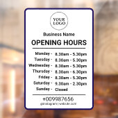 営業時間 | ビジネス ロゴ 営業時間 ブラック ウィンドウサイン (シート2)
