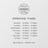 営業時間 | ビジネス ロゴ 営業時間 モダン ウィンドウサイン (シート)
