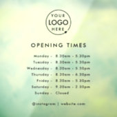 営業時間 | ビジネス ロゴ 営業時間 モダン ウィンドウサイン (シート3)