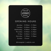 営業時間 | ビジネス ロゴ 営業時間 黒 ウィンドウサイン (シート3)