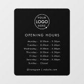 営業時間 | ビジネス ロゴ 営業時間 黒 ウィンドウサイン (シート)