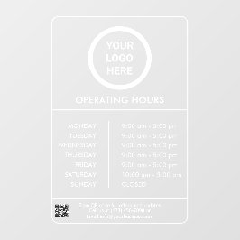 営業時間 ビジネス ロゴ QR コード プロフェッショナル ウィンドウサイン