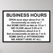 営業時間 ポスター (正面)