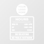 営業時間 ポリシー 看板 ロゴ ウィンドウサイン (シート)