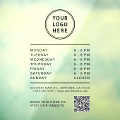 営業時間 ロゴマーク あなたのQRコードを作成 ウィンドウサイン (シート3)