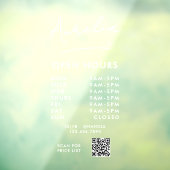 営業時間 ロゴ QRコード シグネチャー ウィンドウサイン (シート3)