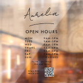 営業時間 ロゴ QRコード シグネチャー ウィンドウサイン (シート2)