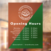 営業時間 | 企業ロゴ 営業時間 ウィンドウサイン (シート2)