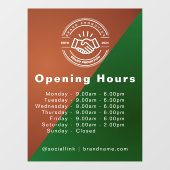 営業時間 | 企業ロゴ 営業時間 ウィンドウサイン (シート)