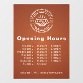 営業時間 企業ロゴ 営業時間 ウィンドウサイン (シート)