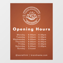 営業時間 企業ロゴ 営業時間 ウィンドウサイン