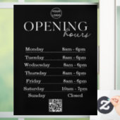 営業時間 | 企業ロゴ 営業時間 | QR ウィンドウサイン (ホーム)