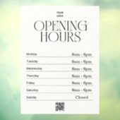 営業時間 | 企業ロゴ 営業時間 | QR ウィンドウサイン (シート3)