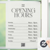 営業時間 | 企業ロゴ 営業時間 | QR ウィンドウサイン (ホーム)