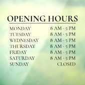 営業時間 |営業時間黒記号を開く ウィンドウサイン (シート3)