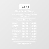 営業時間（大型店舗） ウィンドウサイン (シート)