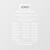 営業時間 大型 ウィンドウステッカー 貼付時間 ウィンドウサイン (シート)