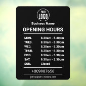 営業時間 | 店舗ロゴ 営業時間 ウィンドウサイン (シート3)