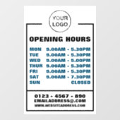 営業時間・店舗情報・ロゴ ウィンドウサイン (シート)