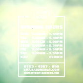 営業時間・情報・ロゴ ウィンドウサイン (シート3)