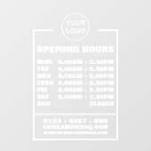 営業時間・情報・ロゴ ウィンドウサイン (シート)
