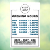 営業時間・情報・ロゴ ウィンドウサイン (シート3)