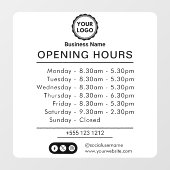 営業時間 | 業務ロゴ 営業時間 ウィンドウサイン (シート)